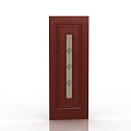 European-style solid wood door 3d model