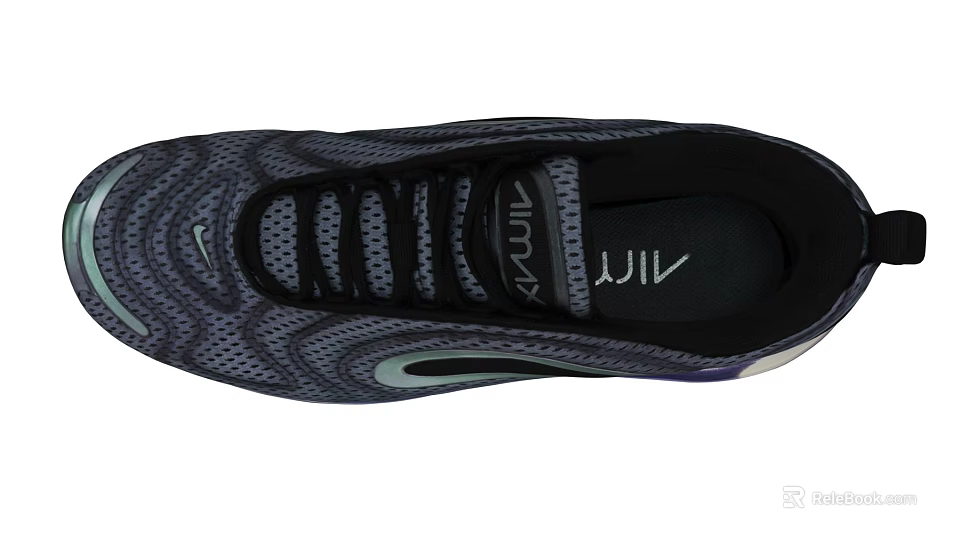 Nike Air Sneakers With Mesh Upper And Black Gray Color Design 3d model 