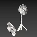Daily Use Electrical Fans Featuring Handheld And Standing Models With Sleek White Design