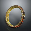 Elegant Gold Brown Bracelet With Decorative Dots For Daily Fashion Accessory