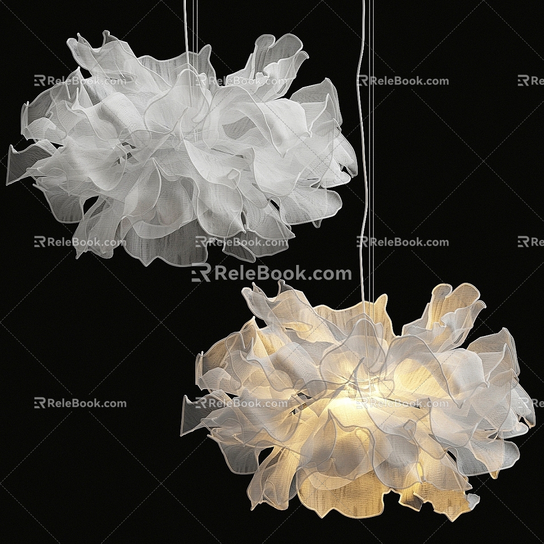 Modern chandelier pan Dange hanging 3d model