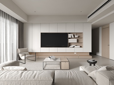 Modern Living Room Cream Style Living Room Minimalist Living Room Italian Style Living Room Italian Style Sofa TV Cabinet TV Wall model