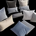 Assorted Decorative Pillows With Various Colors Textures And Patterns For Living Room