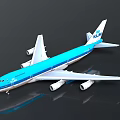 Detailed KLIA Airplane Model In Blue And White For Space Aviation Enthusiasts