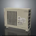 Beige Industrial Electronic Electrical Equipment With Ventilation Grille Side Labels And Stand Base