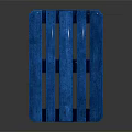 Sturdy Blue Pallet With Slatted Structure For Home And Industrial Storage Use