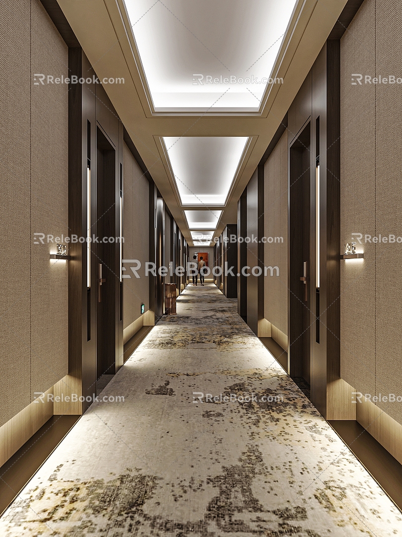 Hotel Room Corridor 3d model