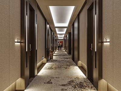Hotel Room Corridor 3d model