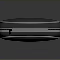 Gray And White Oval Portable Storage Case With Zipper Closure And Smooth Edges