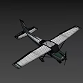 Modern Small Passenger Plane With White Wings Green Fuselage And Single Propeller