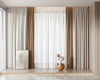 Modern Curtains 3d model