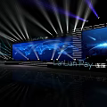 LuklaPay HelloWorld Stage With Big World Screen And Lighting Effects