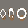 Modern Wall Lamps with Diamond Oval and Circular Shapes Golden Base White Lighting