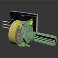 B10K RVT Potentiometer Electronic Component For Computer Control With Metal Pins And Knob