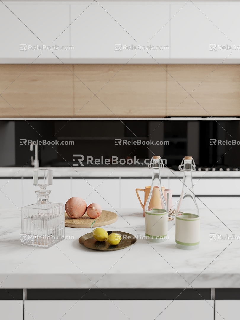 Modern Kitchen Ornaments Fruit Wine Seasoning 3d model