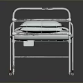 Adjustable Medical Bed With Metal Frame Wheels Side Rails And Mattress