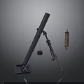 Tactical Weapon Featuring Metal Tube Tripod Stand Base Platform And Ammunition Cylinder