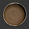 Ancient Terracotta Pottery Sculpture With Carved Red Patterns And Broken Rim Design