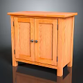 Simple Design Light Wood Wooden Cabinet With Double Doors And Metal Handles