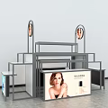 Cosmetic Display Rack Mask Foundation Facial Cleanser Shelf Beauty Shop Shelf Display Rack Wall Side Cabinet Lipstick Lip Glaze Display Rack Luminous Display Rack Mirror Display Rack Cosmetics 3d model