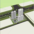 Modern School Building Complex With Tall Structures Green Areas And Campus Facilities