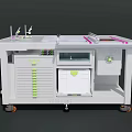 Heavy Duty Metal Workbench With Precision Cutting Tool And Sliding Rails For Workshop Use