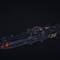 Futuristic Sci Fi Spaceship With Detailed Mechanical Structure And Glowing Elements 3d model