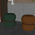 New Chinese Style Sofa Bench Combination 3d model
