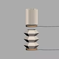 Modern Table Lamps With Textured Shade And Geometric Polyhedral Design Illuminated For Home Decor