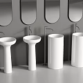 Modern Column Basin Wash Basin Floor Basin Faucet Wash Basin Vertical Basin Wash Basin 3d model