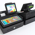 SHARP Commercial Cash Register Equipment With Colorful Keyboards Touch Screens Receipt Printers And Cash Drawers