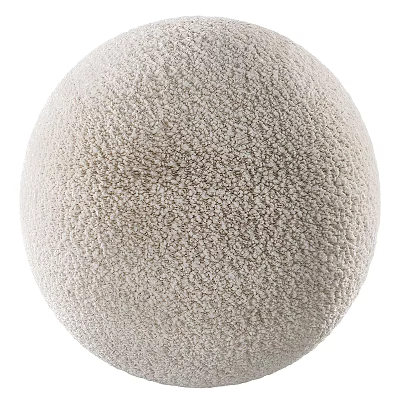 White Decorative Spherical Component With Rough Surface Texture And Matte Finish 3d model