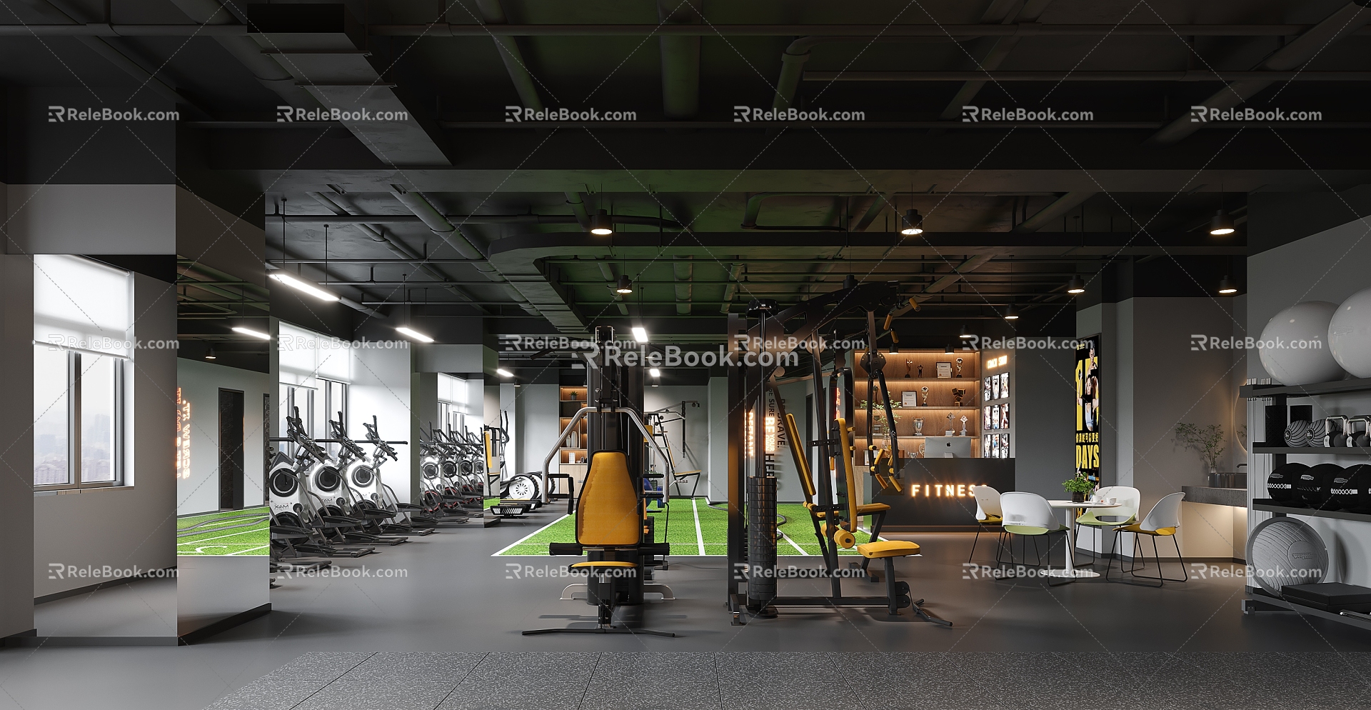 INDUSTRIAL LOFT GYM 3d model