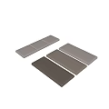 Rectangular Cushion Pads In Light Gray Brown And Dark Brown For Home Use 3d model