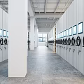Smart Mobile Shelving Units In Archive Room With Electronic Panels And Storage Locks