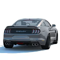 Gray Sports Muscle Car With SPOILT Logo Front Grille And Black Alloy Wheels