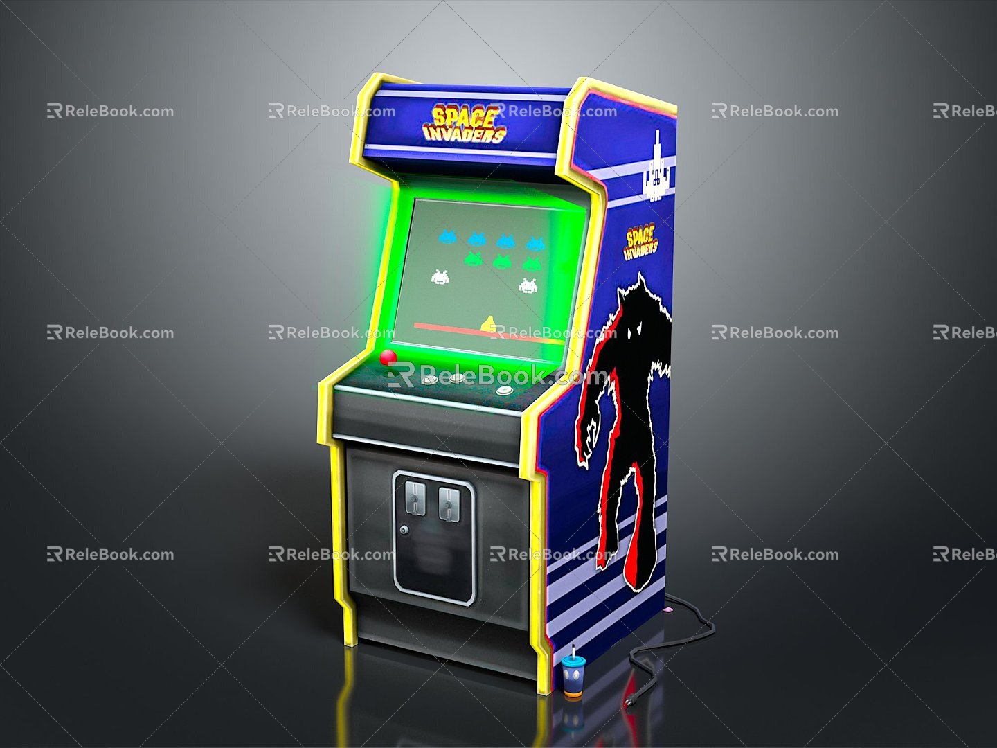 Modern game machine large game machine coin-operated game machine arcade 3d model