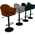Modern Bar Chair Bar Counter 3d model