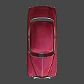 Vintage Red Classic Car With White Wall Tires Chrome Grille And Sleek Body Design