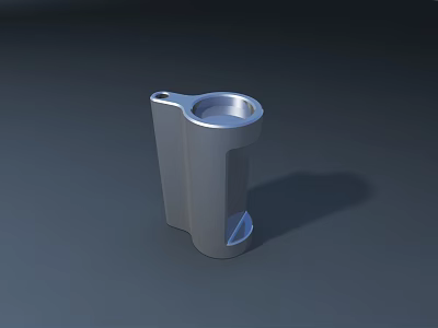 Public Facility Metal Waste Bin With Circular Opening And Sleek Design For Public Areas 3d model
