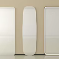 Modern Wall Mirrors With Three Different Shapes And Minimalist Design 3d model
