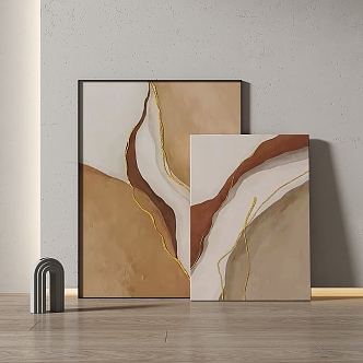 Simple abstract decorative painting 3d model