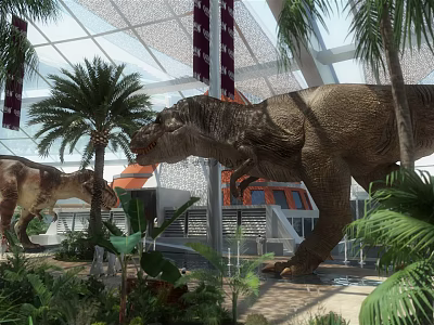 Modern Pavilion Dinosaur Pavilion 3d model