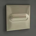 Sleek Modern Metal Switch Panel With Brushed Finish And Oval Button 3d model