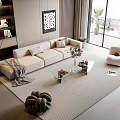 Modern Sofa And Coffee Table Set With Pillows Throw Blanket Accent Chair In Living Room