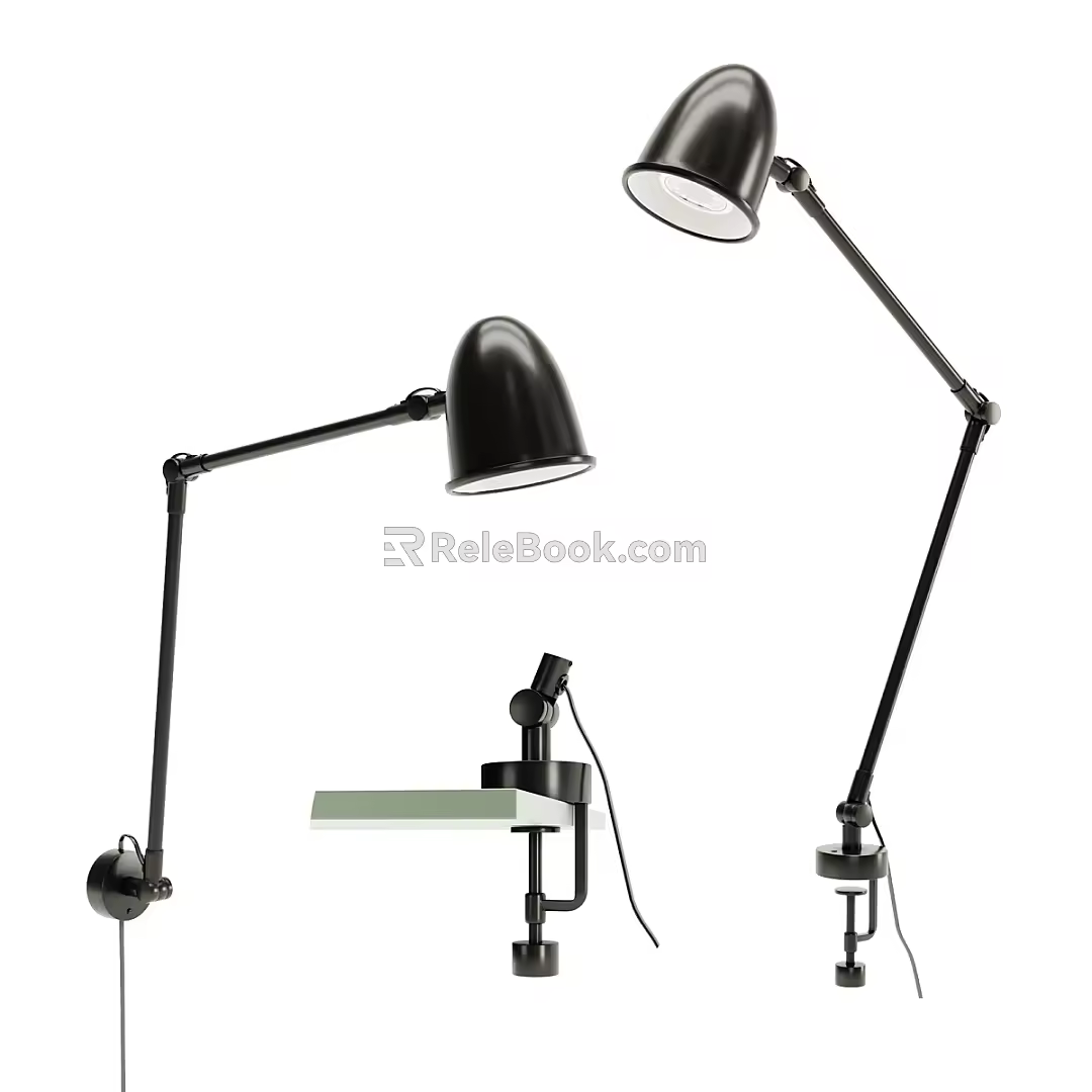 metal wall lamp learning wall lamp retro wall lamp 3d model