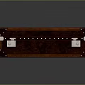Vintage Brown Leather Trunk With Metal Locks And Decorative Rivets