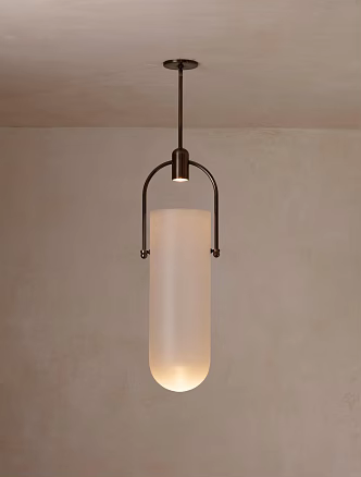 Nordic Minimalist Restaurant Bar Small Chandelier Post-modern Light Luxury Internet Trendy Bedroom Bedside Single Head Glass Chandelier 3d model
