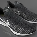 Nike Sneakers Black And White Knit Upper With White Sole And Modern Design
