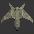 Geometric Pattern Model Aircraft With Extended Wings Blue Cockpit And Detailed Design